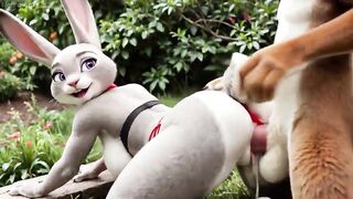 Fur Zootopia: Judy Hopps and Nick Wilde - Cunning Fox Screws Bunny after work