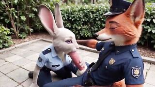 Fur Zootopia: Judy Hopps and Nick Wilde - Cunning Fox Screws Bunny after work