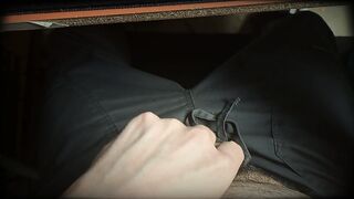 dilf playing with soft knob during the time that on the computer (part 1)