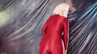 StepMom fetish episode: spandex curvy mother I'd like to fuck with pin up style - entice and messy talk POV