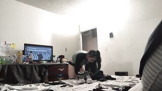 Missionary pegging fiancé Pt two pegging (we don’t own the rights to the music or clip)