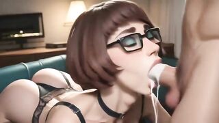 Velma Takes Shlong Like a Champ and Swallows His Cum [ AI Generated ]