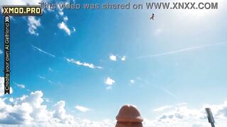 A female parachutist lands with her booty on a weenie - Ai fearless skydiver plunges into untamed excitement in exciting high-quality generated animation anal-act of love and ejaculation