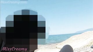 Public beach oral job compilation - French Amateur