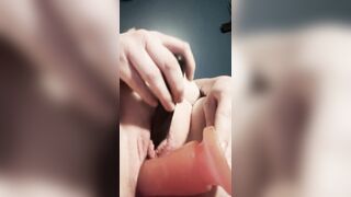 PAWG screws herself with pink sex toy(full vid link in bio)