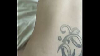 Trailer trash bitch gets a call from her boyfriend whilst getting screwed by some other man