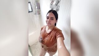 moist mother i'd like to fuck plays in the shower with her obese vagina