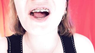 ASMR braces: giantess vore, eating jelly bears, chewing and swallowing, throat fetish