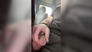 Chap strokes thick uncut dick until his large balls explode