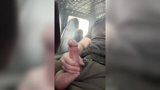 Chap strokes thick uncut dick until his large balls explode