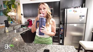 Stepmom takes that hard schlong in her throat...Junior can’t hold back anymore!