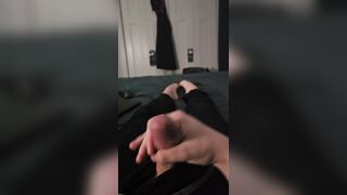 Wank in advance of couch