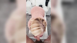 Lovely Scarlett Jane Sucks Schlong in Her Uggs and gets Cum Discharged on her Titties.