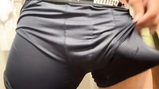 Cock in boxers print tease