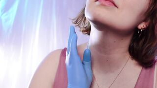ASMR: medical nitrile gloves, touching face, relaxing sounds, SFW free movie scene