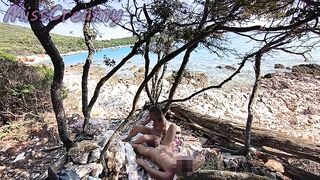 My STEP-DADDY gets his SHLONG wanked by his STEP-DAUGHTER in PUBLIC on a BEACH in CROATIA AT THE RISK of getting CAUGHT by STRANGERS WATCHING
