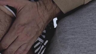 Sexually excited Stranger Slips his Rod Beneath Petticoat Inside her Pants and CUMS Hard in a crowded bus