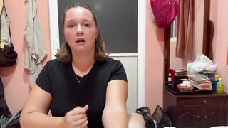 Girlfriend talks immodest to u whilst this babe sucks and jerks off your knob