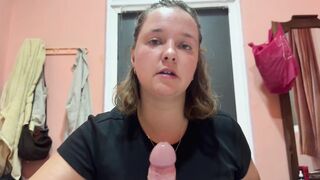 Girlfriend talks immodest to u whilst this babe sucks and jerks off your knob