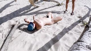 I was dreaming about in nature's garb session on the beach, so I asked a stranger to shoot me, I recorded it likewise