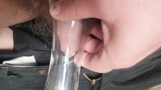 Pissing into naval decanter