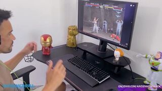 Gamer`s hunk Dream 3some became true. Screwing 2 hawt Pornstars