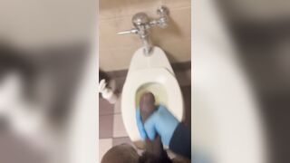 Had to Void urine at WORK and got EXCITED!! •groaning•