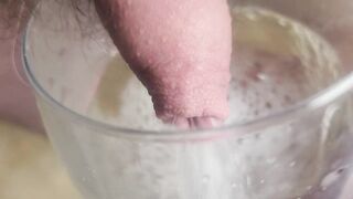 Piddle in the glass nicely hydrated