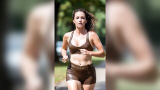 Older runner Honeys Nipp Slide – Massive Saggy Tits Jiggling NO BRASSIERE Part 1 [AI]