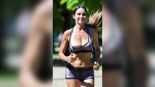 Older runner Honeys Nipp Slide – Massive Saggy Tits Jiggling NO BRASSIERE Part 1 [AI]