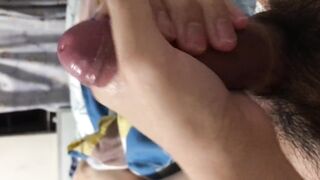 Jerking off Next to stepbrother, NEARLY GOT CAUGHT! Giant Spunk flow!!