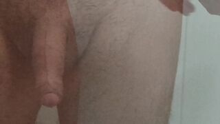 Maintenance in the shower. Inevitable to masturbate