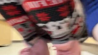 Nicolemyraaa flashes petite breasts in gas station