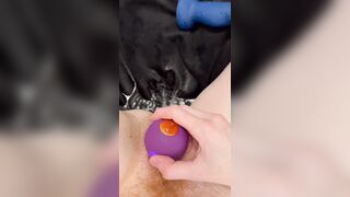 Solo Squirt Compilation: Grey shorts, large sex tool on mirror, close up cunt discharged