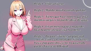 Spanish audio JOI - See out! For gamers who love anal, don't miss this perverse JOI.