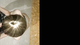 Shy angel do her 1st blow job in abandoned abode at 1st date