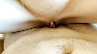 Wife sit down on my cock and place in him in her taut booty