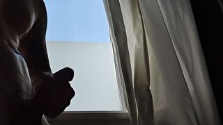 Masturbating hard penis