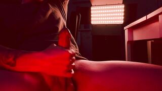 Your lascivious neighbor jerking of his hard shlong on u