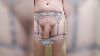 Playing in my blue underware