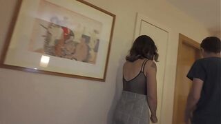 My hawt neighbor came to use my shower but this babe too used my schlong