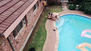 Caught a outdoor swimming pool fuckfest whilst flying my fpv drone