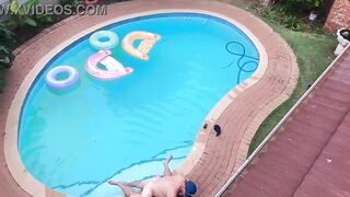 Caught a outdoor swimming pool fuckfest whilst flying my fpv drone
