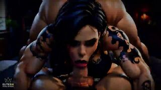 Ebony Haired Emo Vixen Drilled and Sucking Unfathomable (100% AI Generated 4K)