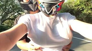 My beloved DiDi customer notices I'm not wearing a brassiere and puts his hands in my pants