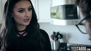 Large bazookas slim Latin chick chick Eliza Ibarra bangs large weenie colleague