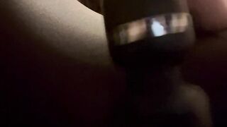 Uncut amateur trans female toy masturbation and pee play