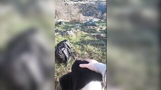 Public Mama Large Lips suck large HEAD Wang Oral Busted in the forest