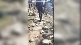 Public Mama Large Lips suck large HEAD Wang Oral Busted in the forest