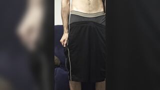 Youthful chap disrobes